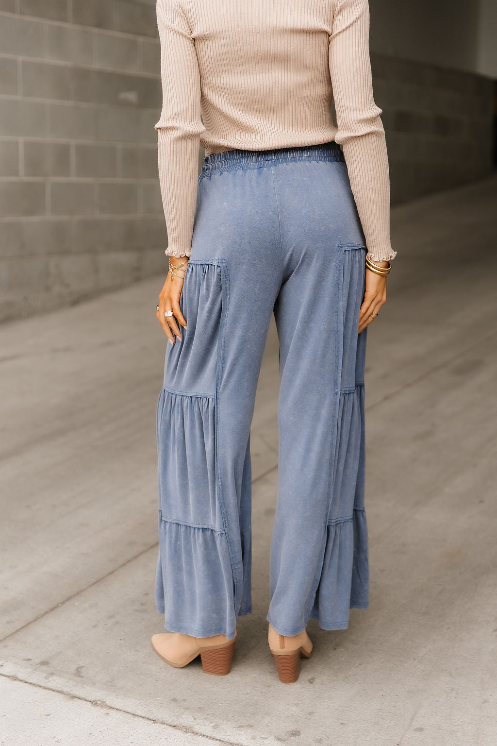 Ellie Tiered Pants - Denim