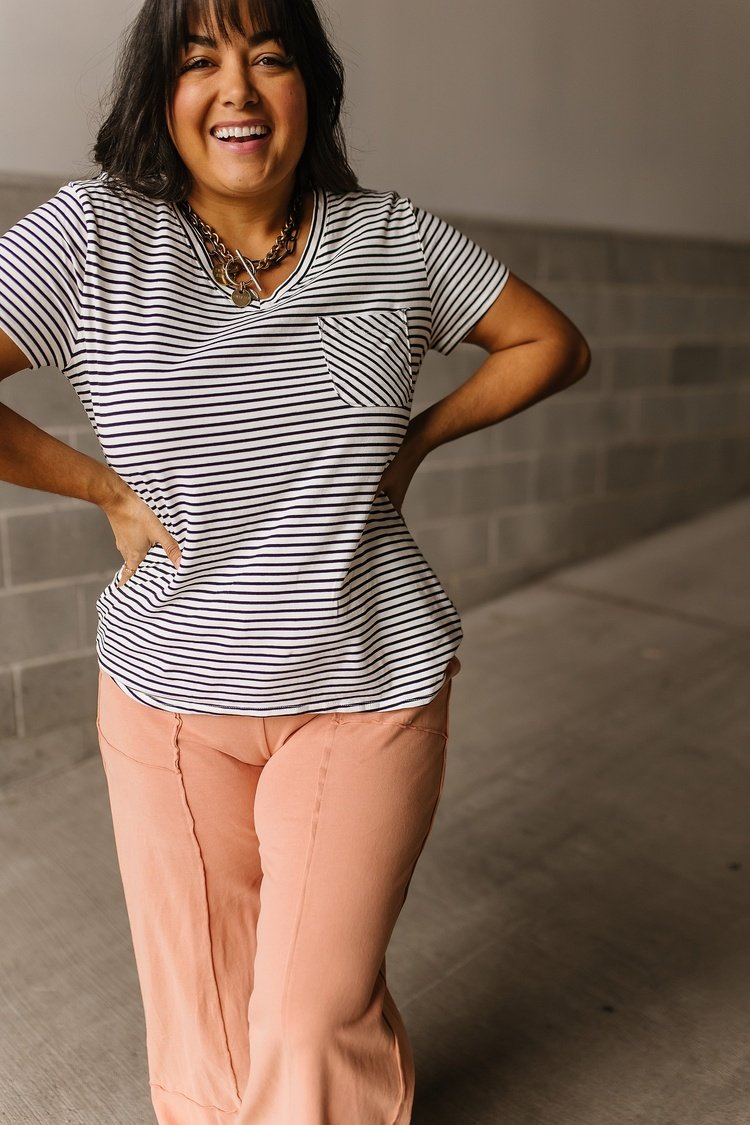 Mads Striped Tee - Soft White - Mindy Mae's Marketcomfy cute hoodies