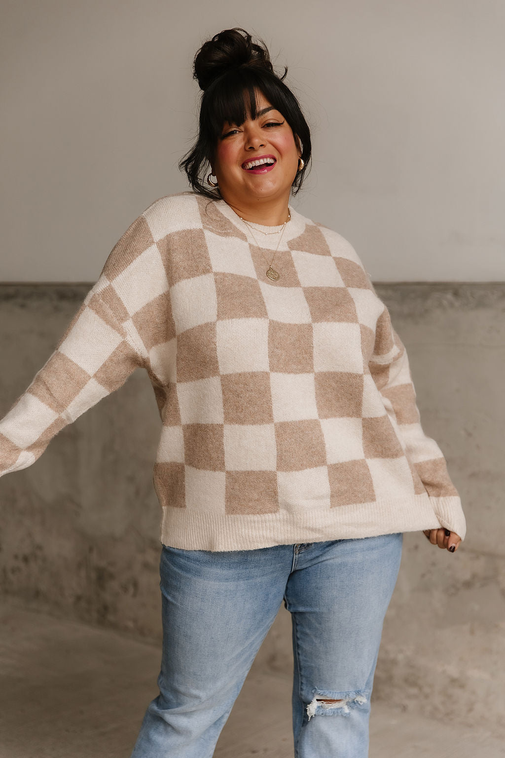 Madeline Checkered Sweater