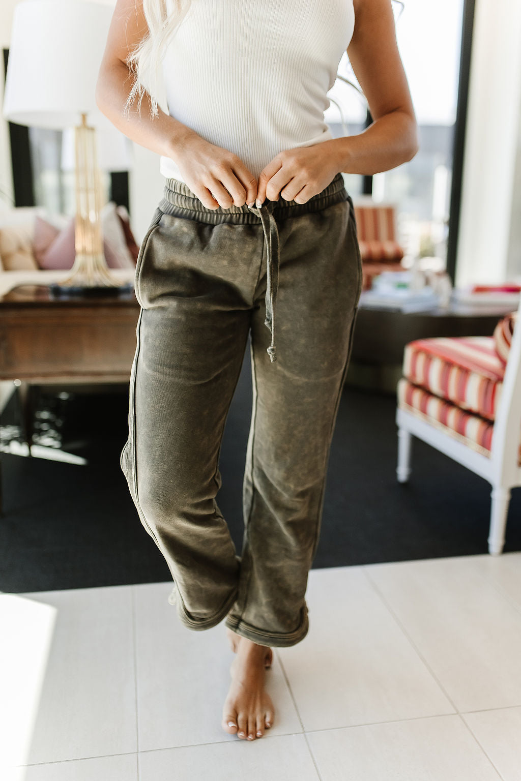 Everyday Pant- Washed Olive