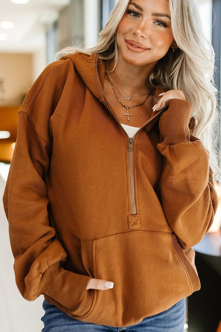 Oversized HalfZip - Maple - Mindy Mae's Marketcomfy cute hoodies