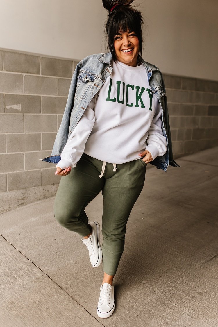 Graphic Lucky Sweatshirt Pullover | Mindy Mae's Market