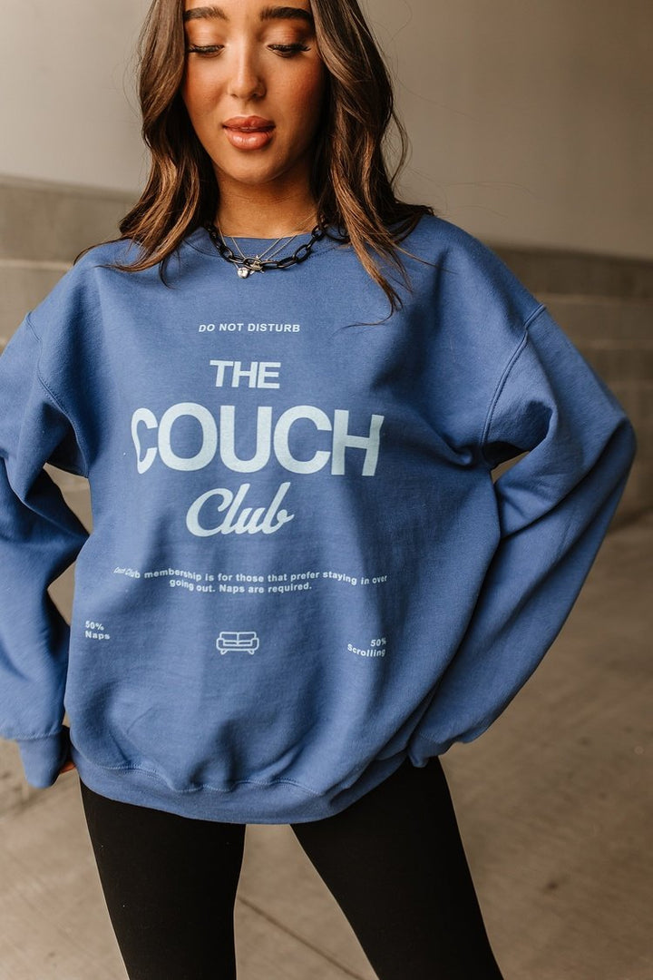 Blue Graphic Sweatshirt Pullover | Couch Club Pullover