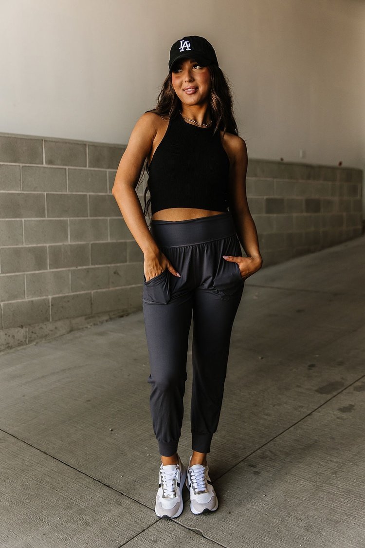 Made For This Joggers - Charcoal - Mindy Mae's Market