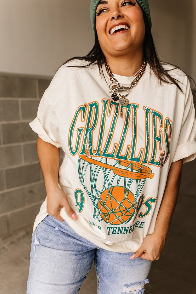 Oversized Sports Graphic Tee | Grizzlies Basketball Tee