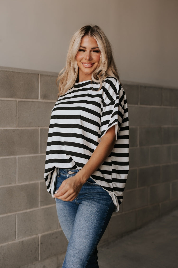 Boyfriend Tee - Seeing Stripes