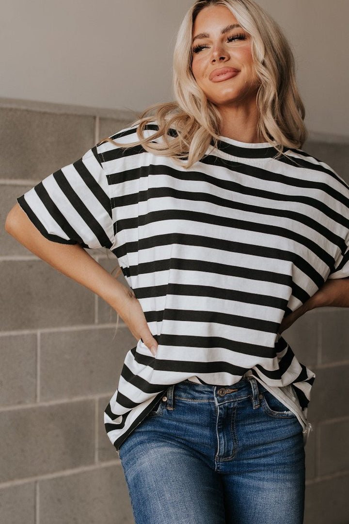 Boyfriend Tee - Seeing Stripes