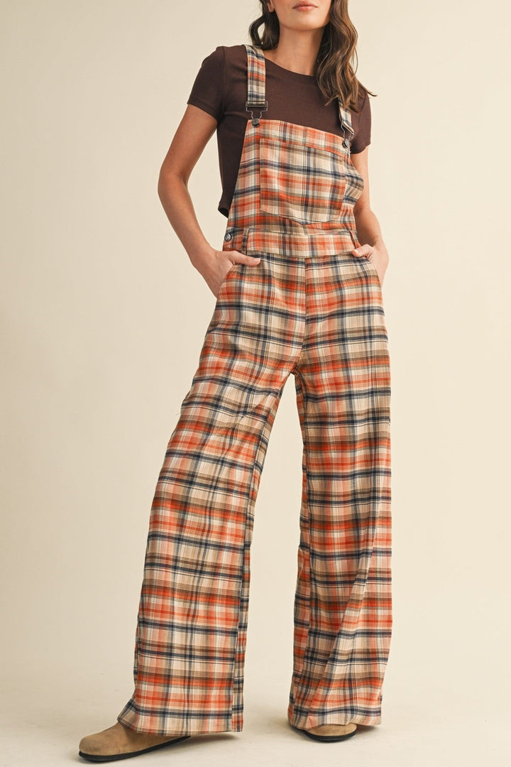 Emerson Plaid Overalls