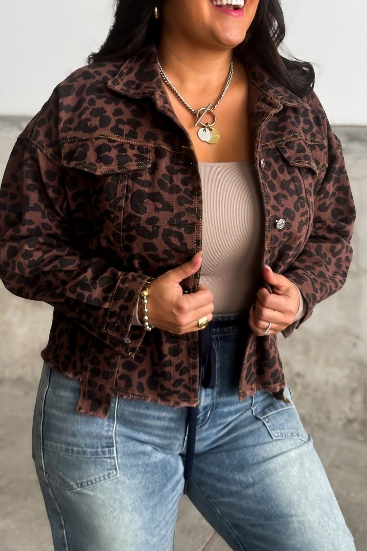 Carly Leopard Denim Jacket