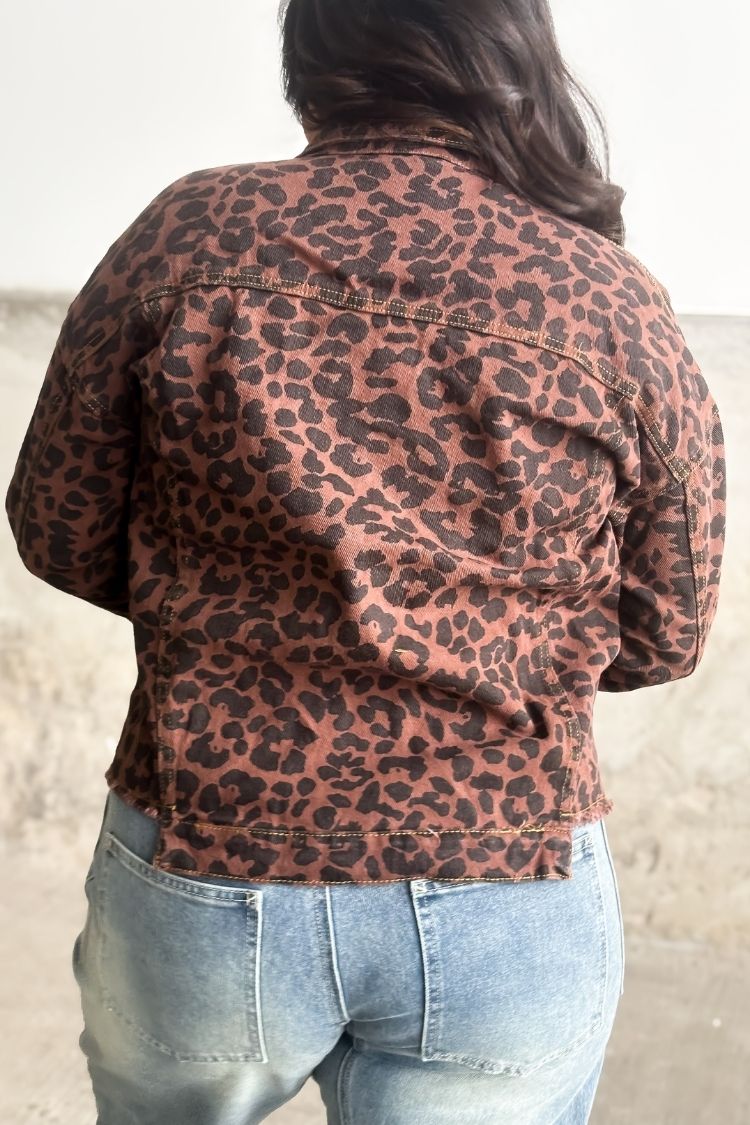 Carly Leopard Denim Jacket