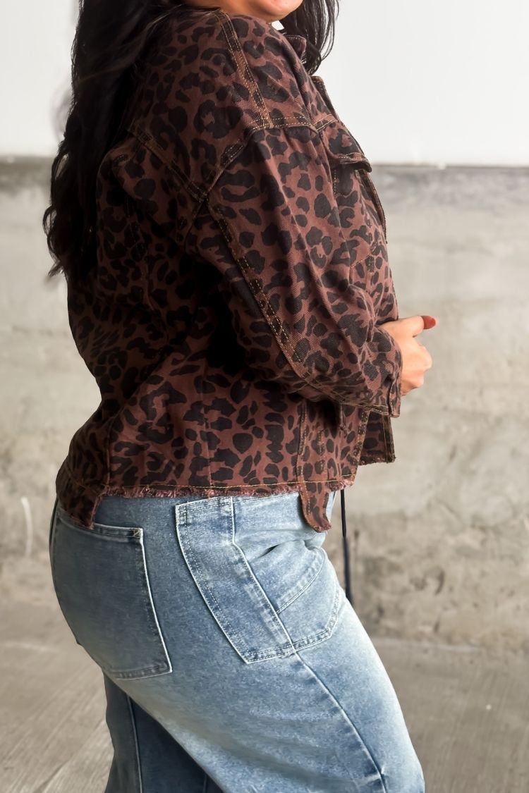 Carly Leopard Denim Jacket