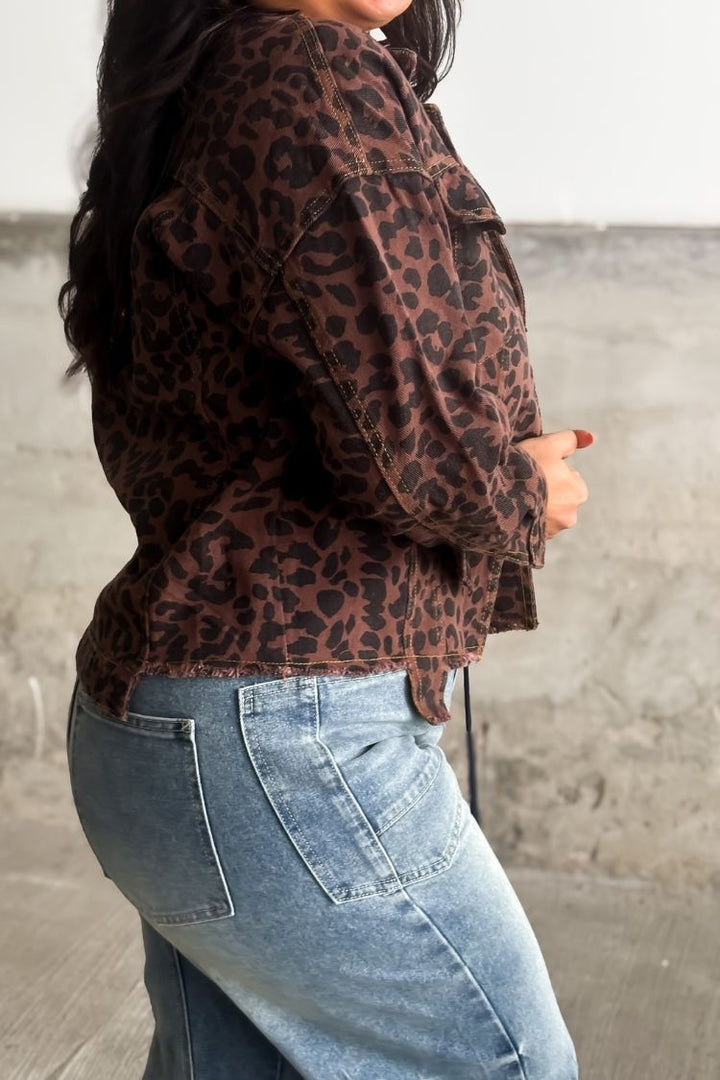 Carly Leopard Denim Jacket