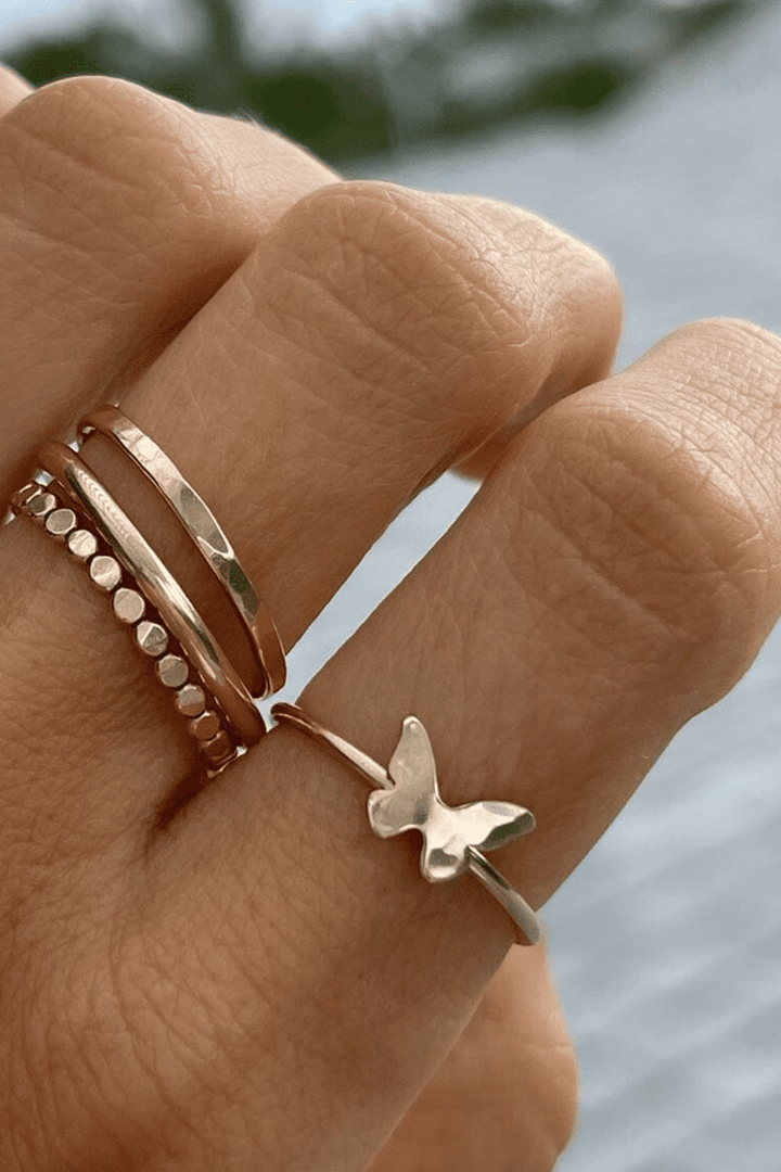 Tiny Butterfly Stacking Ring - Mindy Mae's Marketcomfy cute hoodies