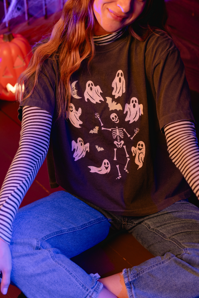 Spooky Ghosties Crop Tee