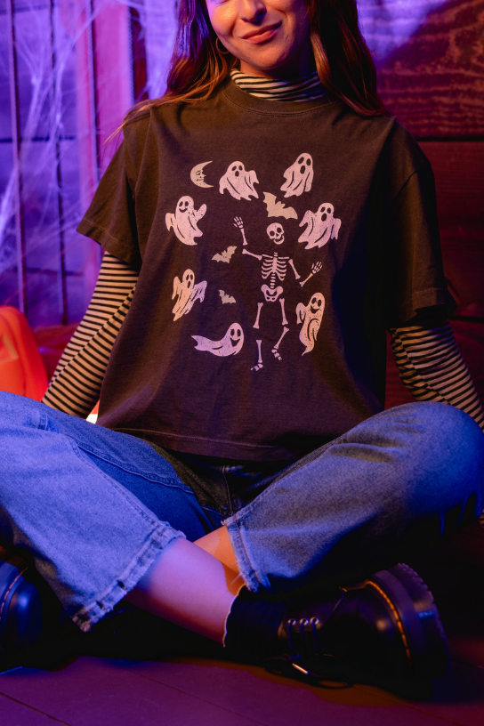 Spooky Ghosties Crop Tee