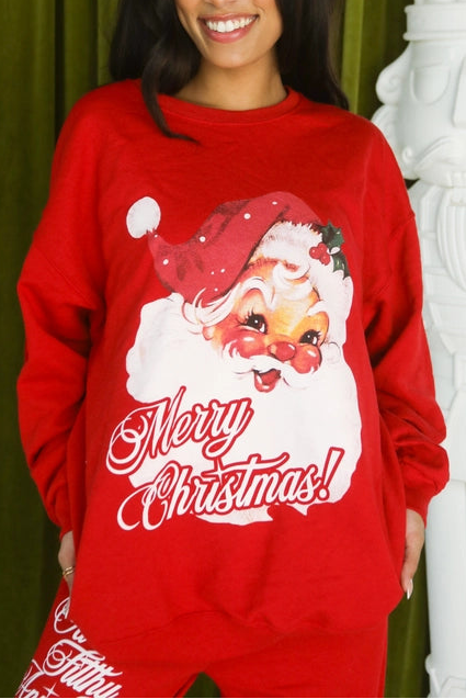 Vintage Santa Pullover