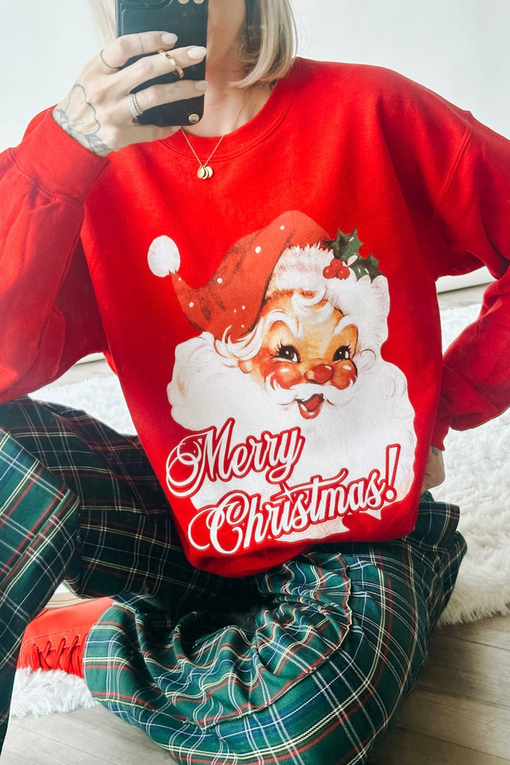 Vintage Santa Pullover