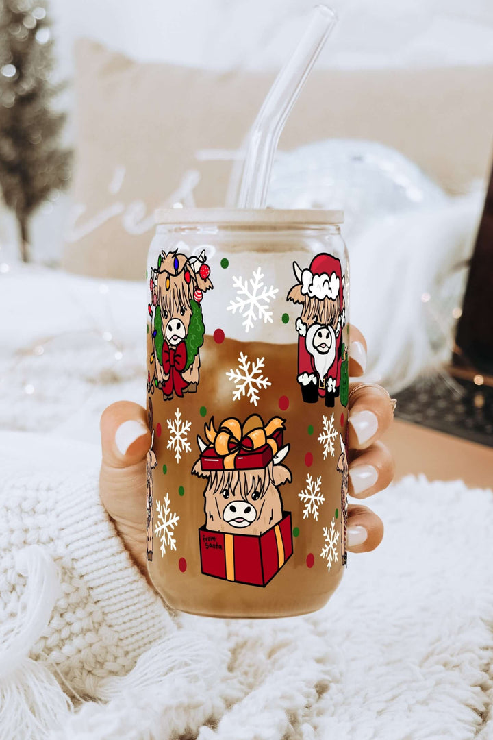 Highland Holiday Christmas Cup Lid & Straw