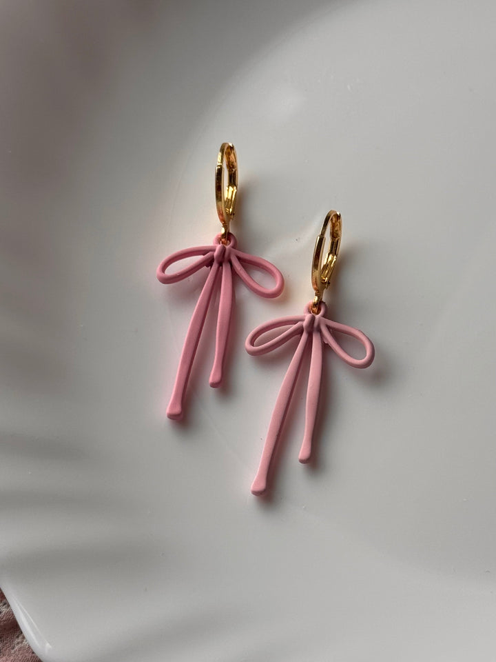 Dainty Ribbon Huggies, Pink