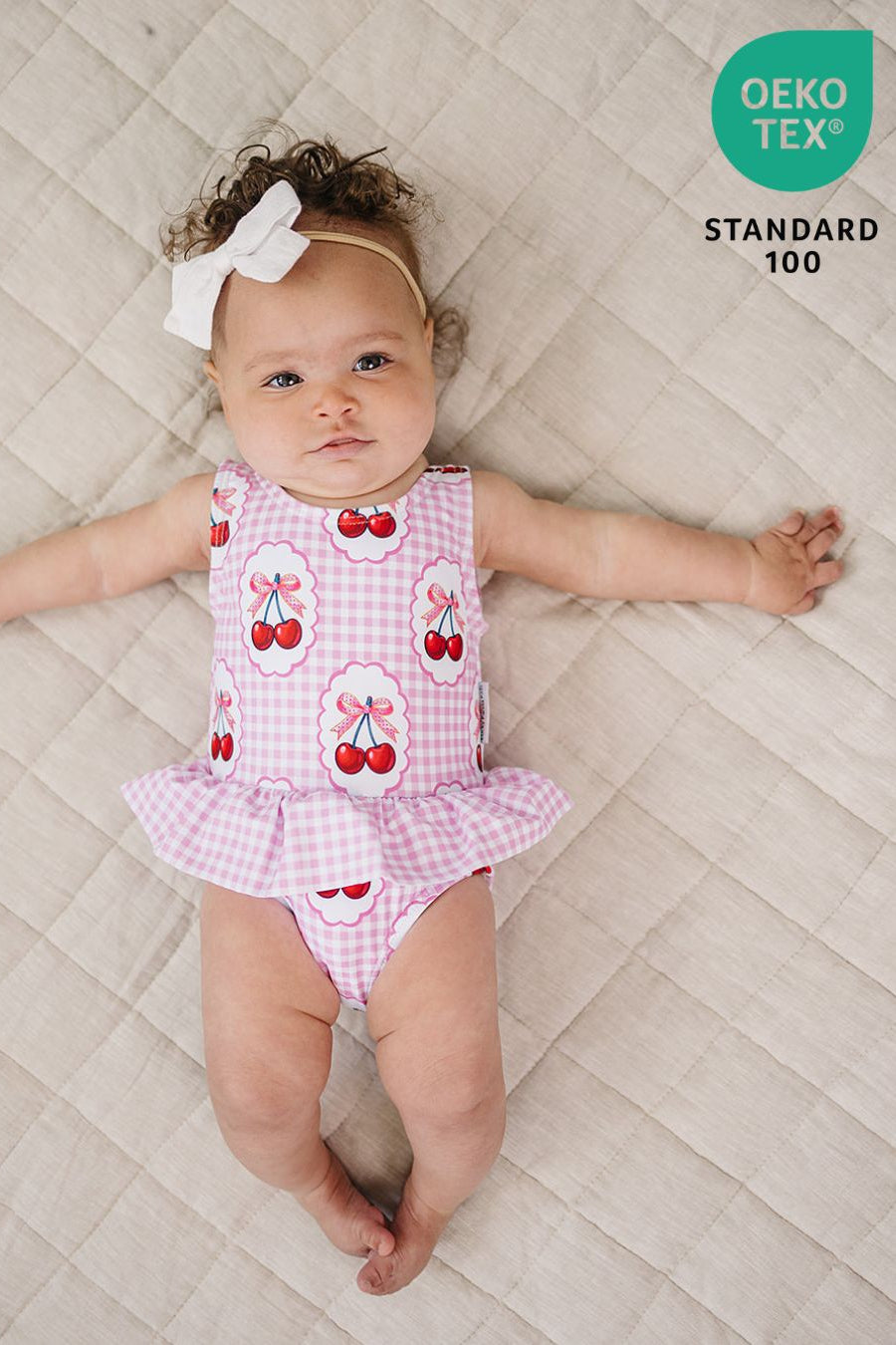 One Piece Swimsuit | Gingham Cherry