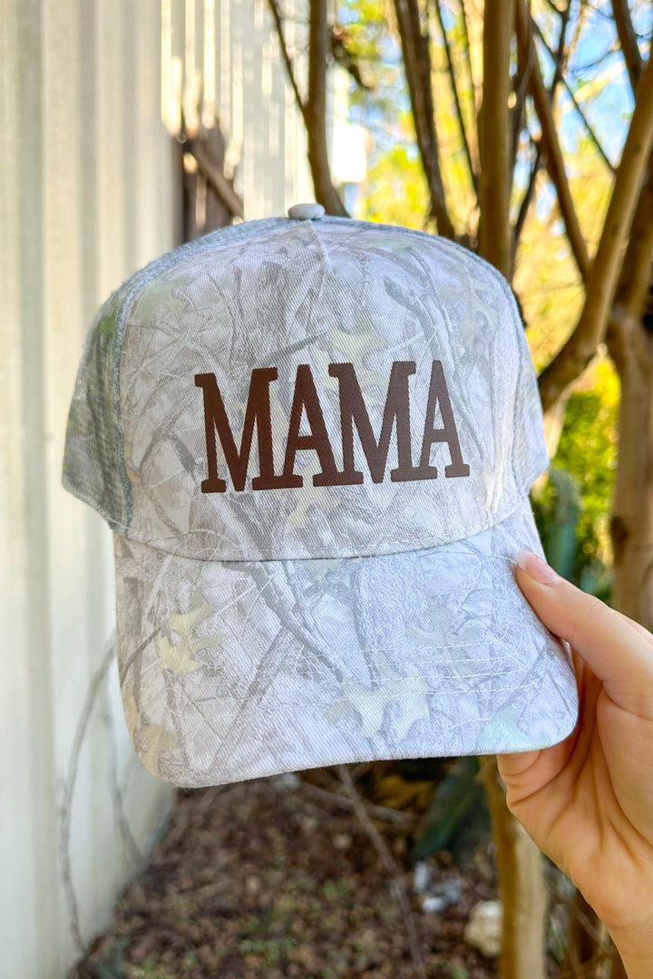 MAMA Washed Camo Canvas Trucker