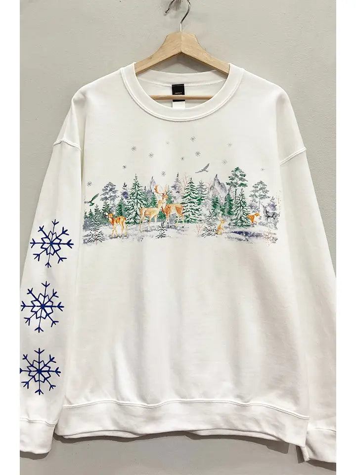 Snowy Meadow Pullover