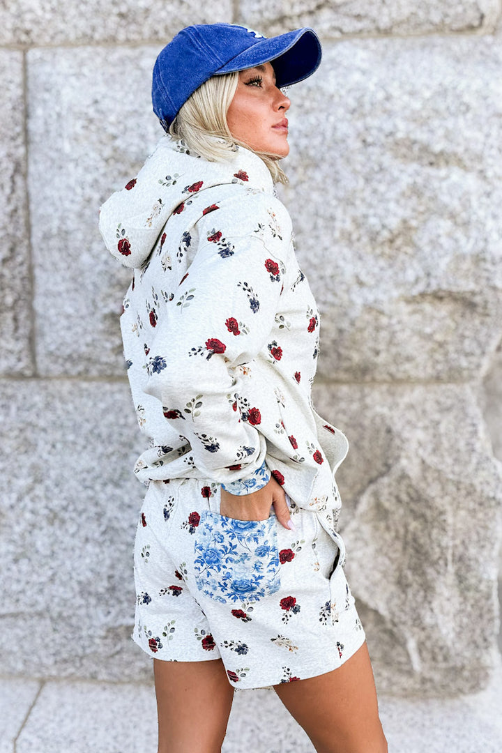 University Hoodie - Red, White, & Bloom