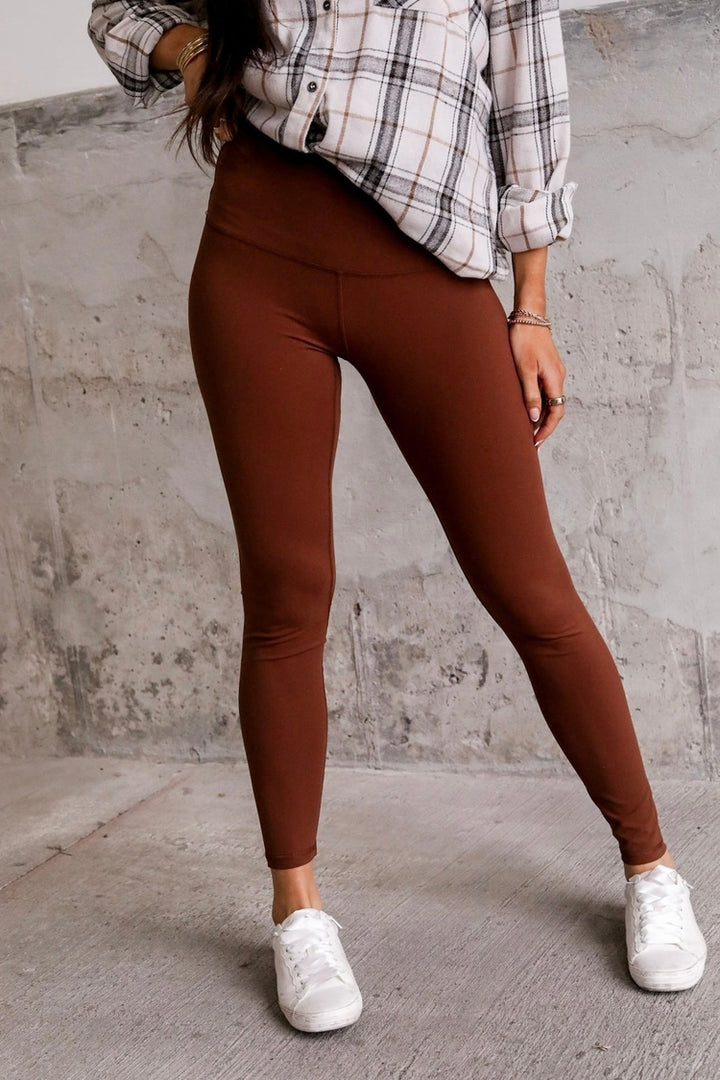 Record Setter Leggings - Coffee