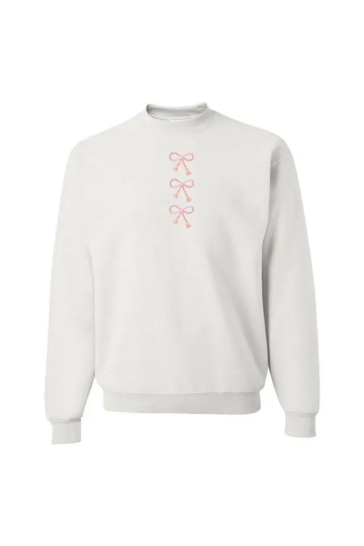 Embroidered Tasseled 'Bows' Sweatshirt - Mindy Mae's Marketcomfy cute hoodies
