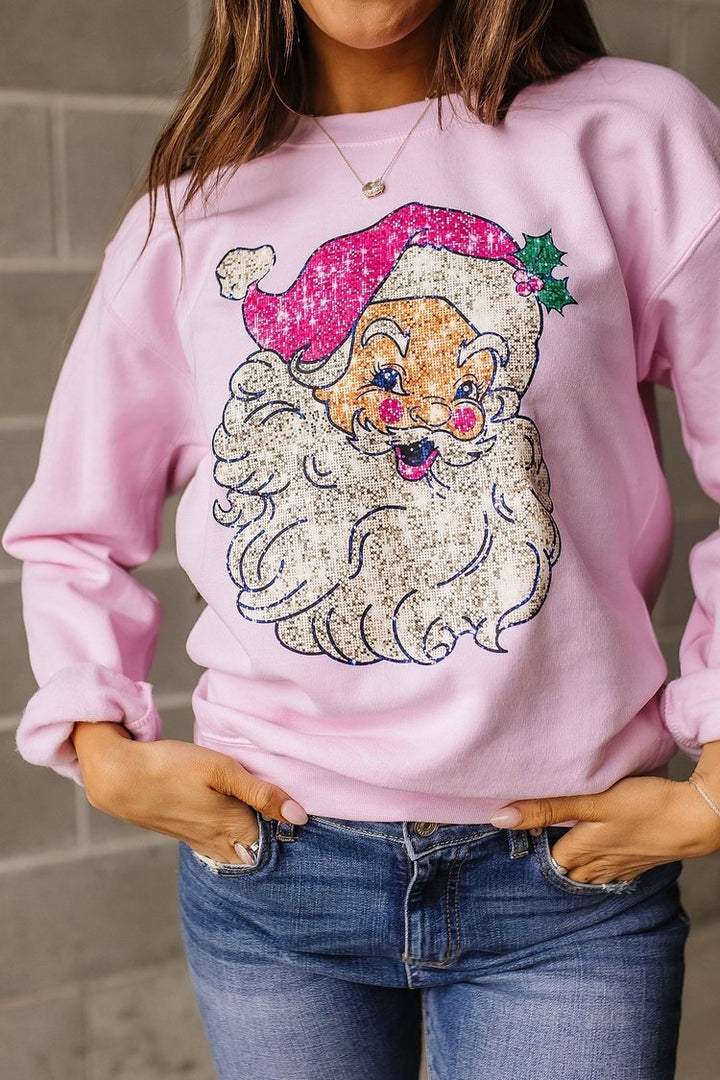 Twinkly Santa Graphic Pullover - Mindy Mae's Marketcomfy cute hoodies