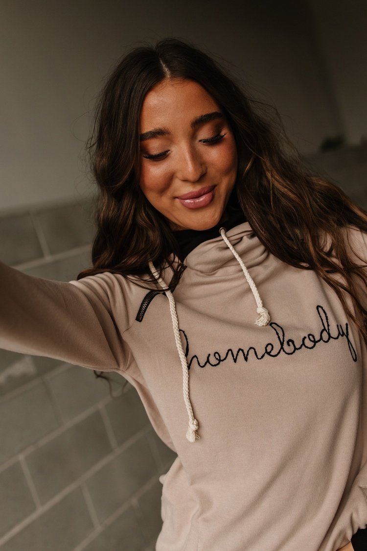 DoubleHood™ Sweatshirt - Homebody - Mindy Mae's Marketcomfy cute hoodies