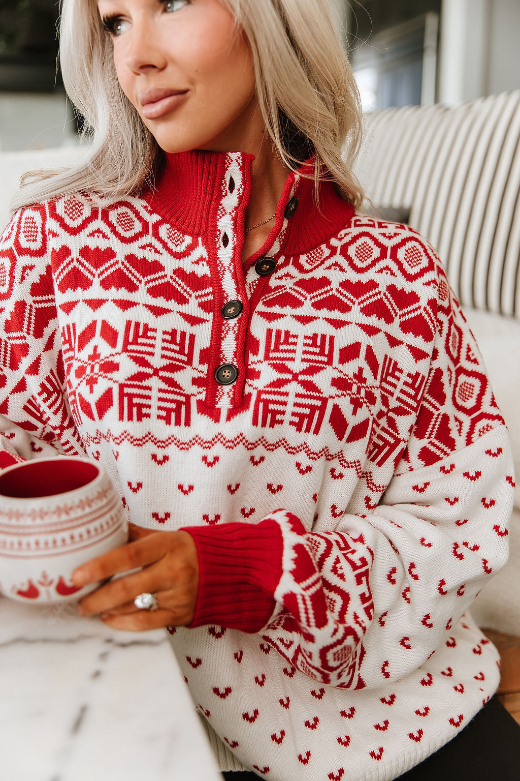 Oversized Henley - Mountain Morning