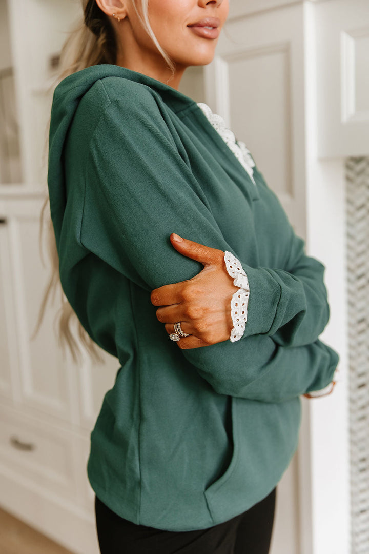Henley Hoodie - Evergreen