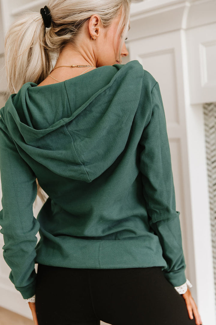 Henley Hoodie - Evergreen