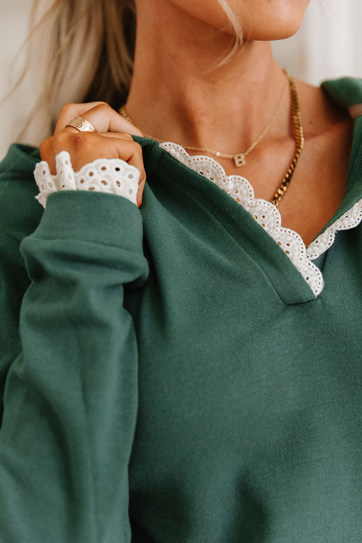 Henley Hoodie - Evergreen