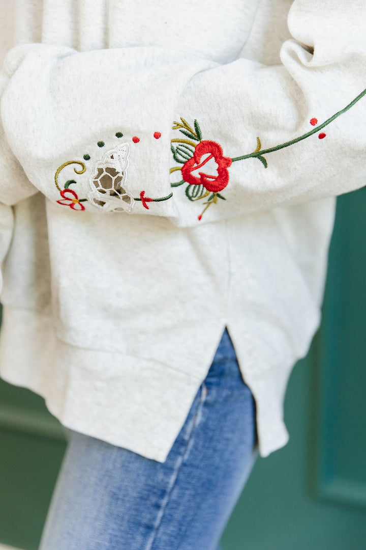 University SideSlit Pullover - First Frost