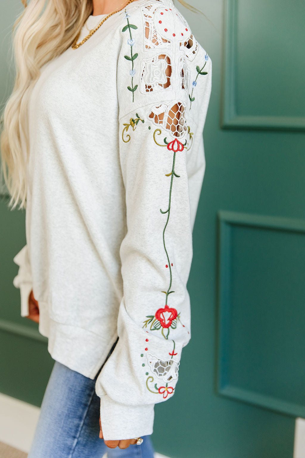 University SideSlit Pullover - First Frost