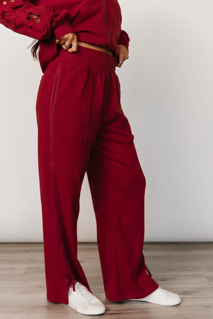 Wide Leg Bow Comfs - Love Story Crimson