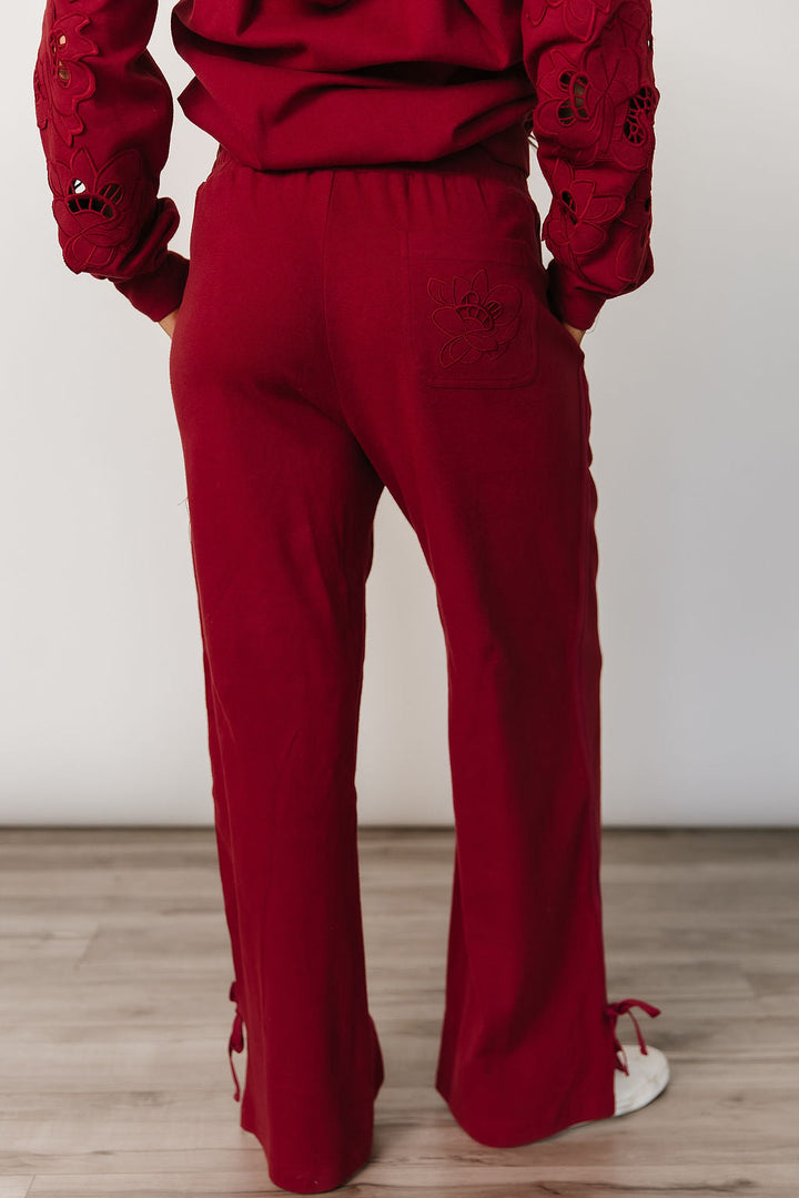 Wide Leg Bow Comfs - Love Story Crimson