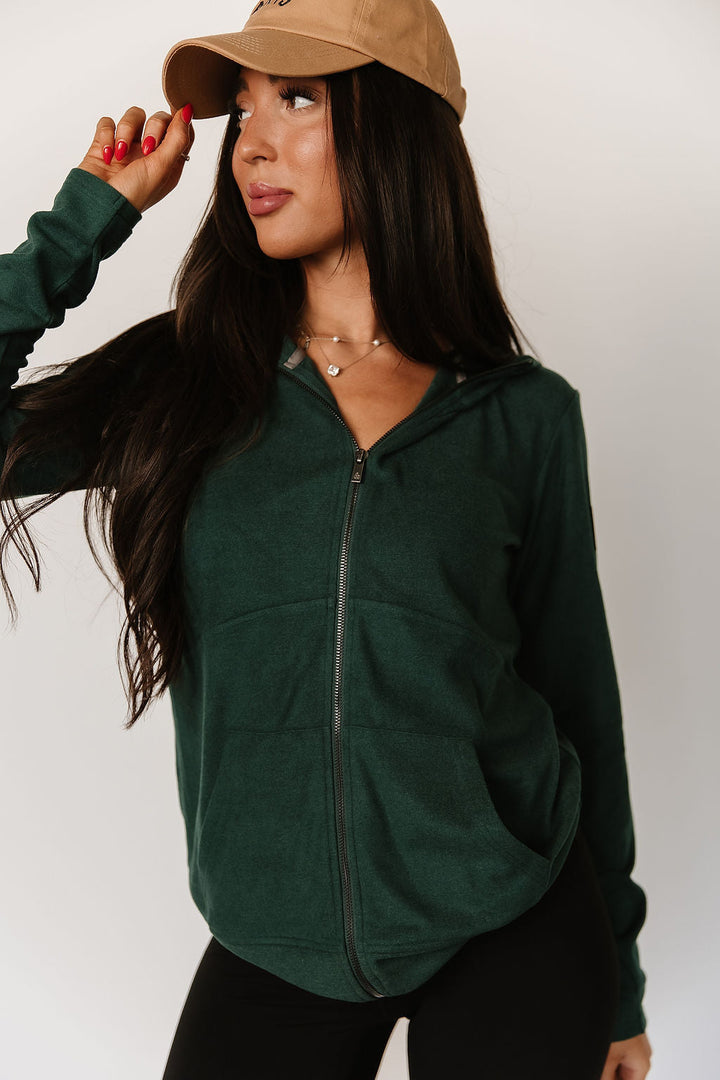 Performance Fleece FullZip Sweatshirt - Evergreen