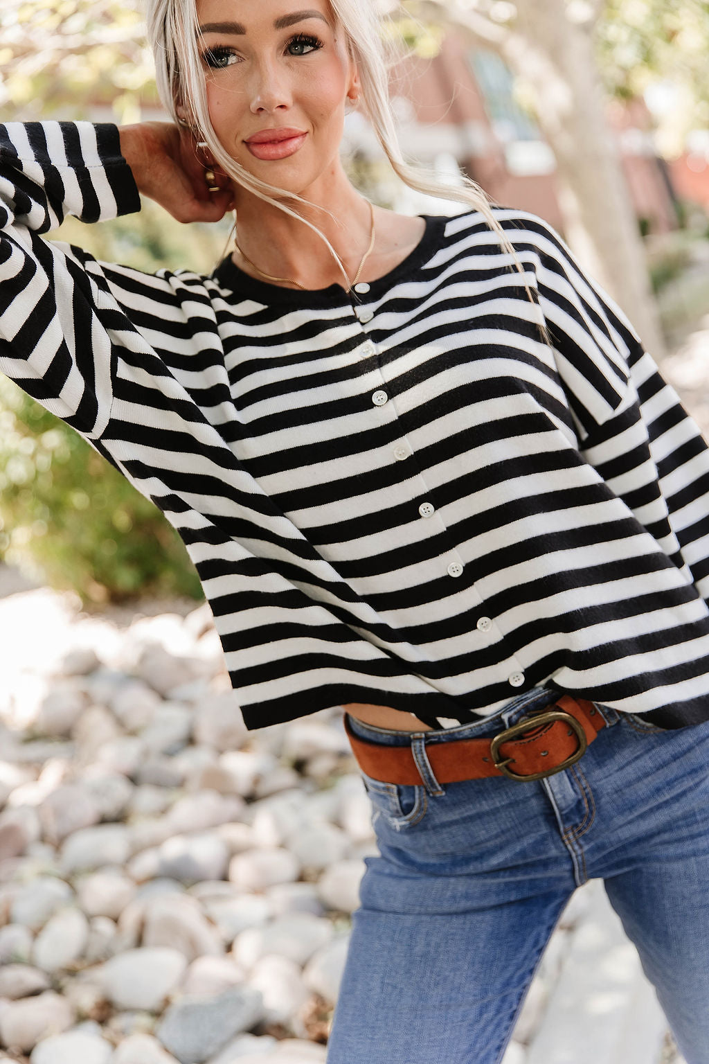 Classic Cardigan - Fine Lines