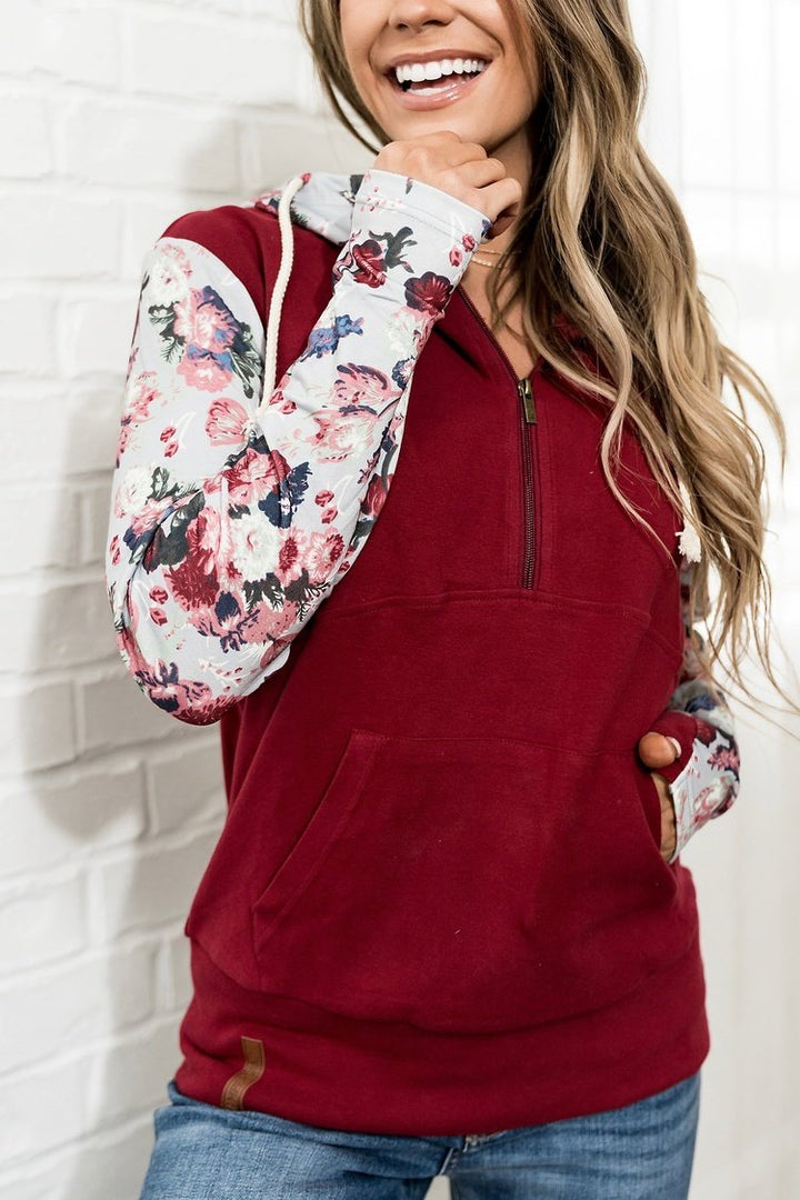HalfZip Hoodie - Among the Wildflowers - Mindy Mae's Marketcomfy cute hoodies