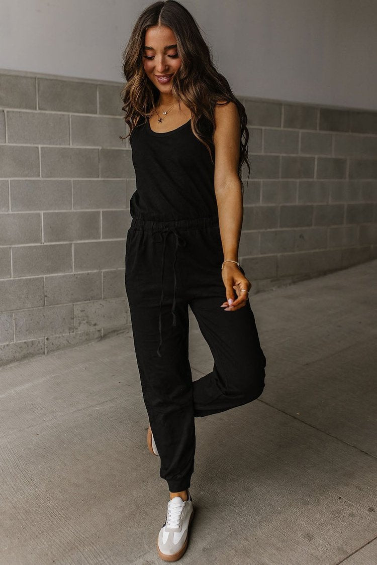 Black Jumpsuit with matching Black Cardigan Set | Mindy Mae's Market