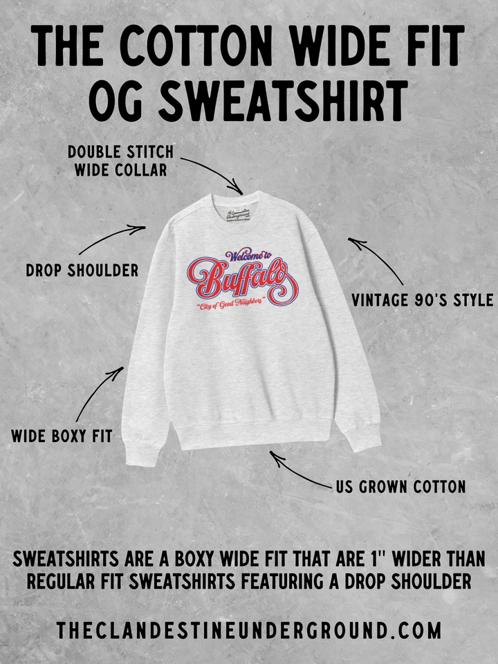 Underground Original Design: Rocking Around the Christmas Tree Boxy Cotton 90's Sweatshirt