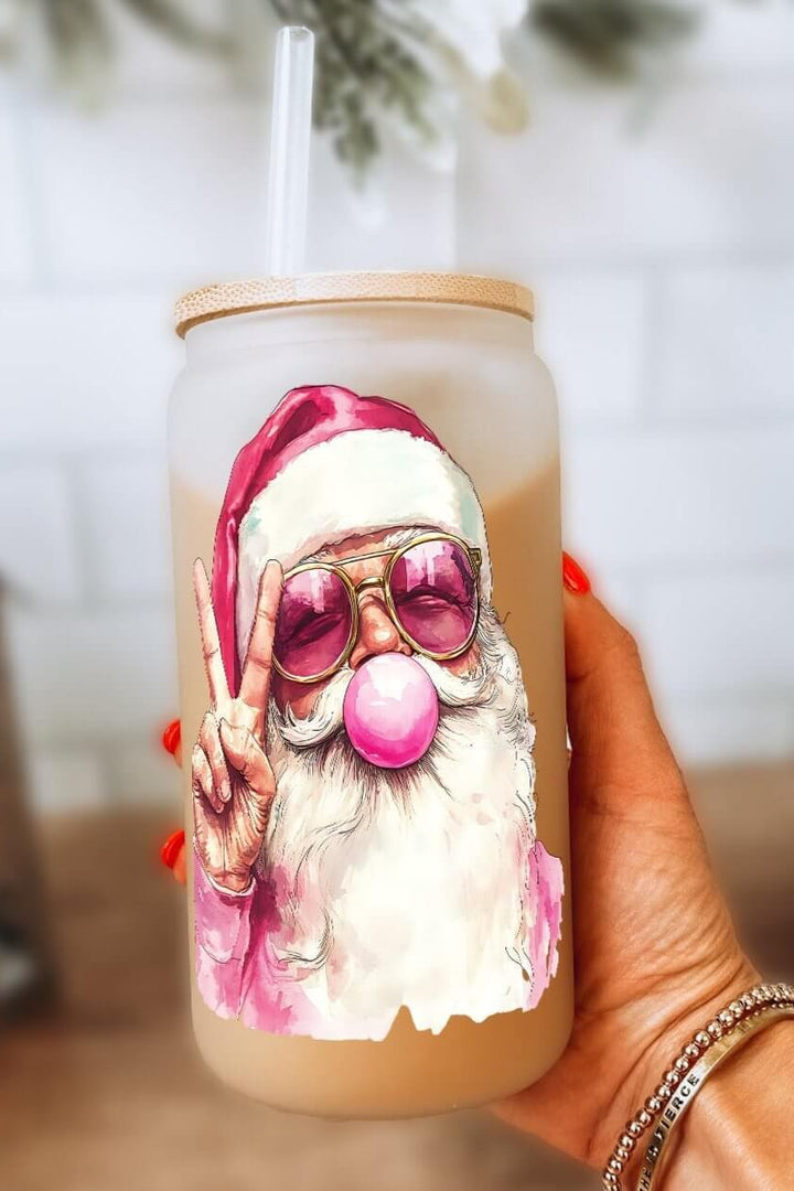 Bubble Claus Cup With Lid and Straw