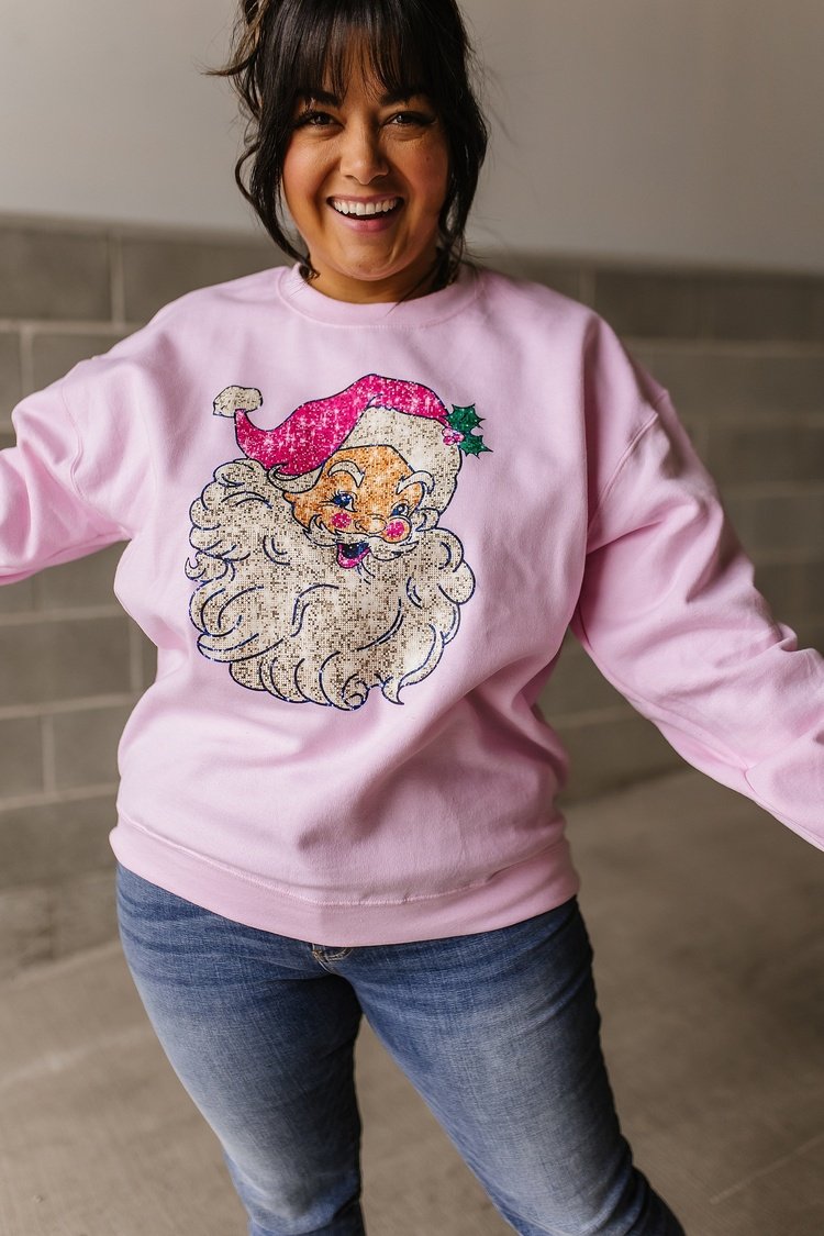 Twinkly Santa Graphic Pullover - Mindy Mae's Marketcomfy cute hoodies