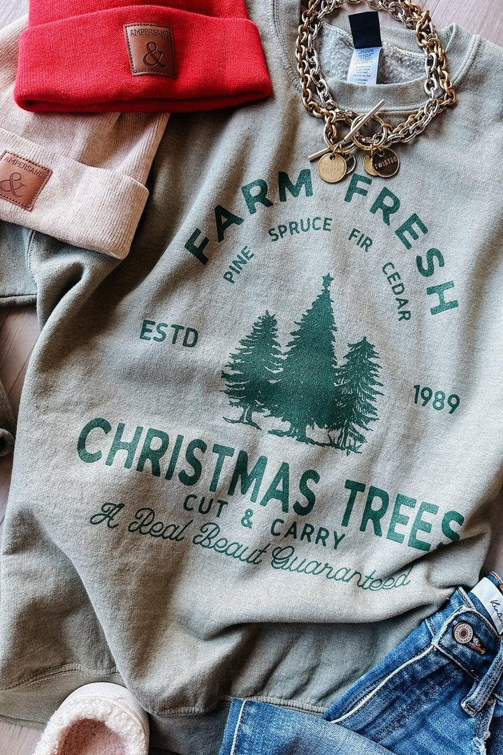 Farm Fresh Christmas Trees Pullover - Mindy Mae's Marketcomfy cute hoodies