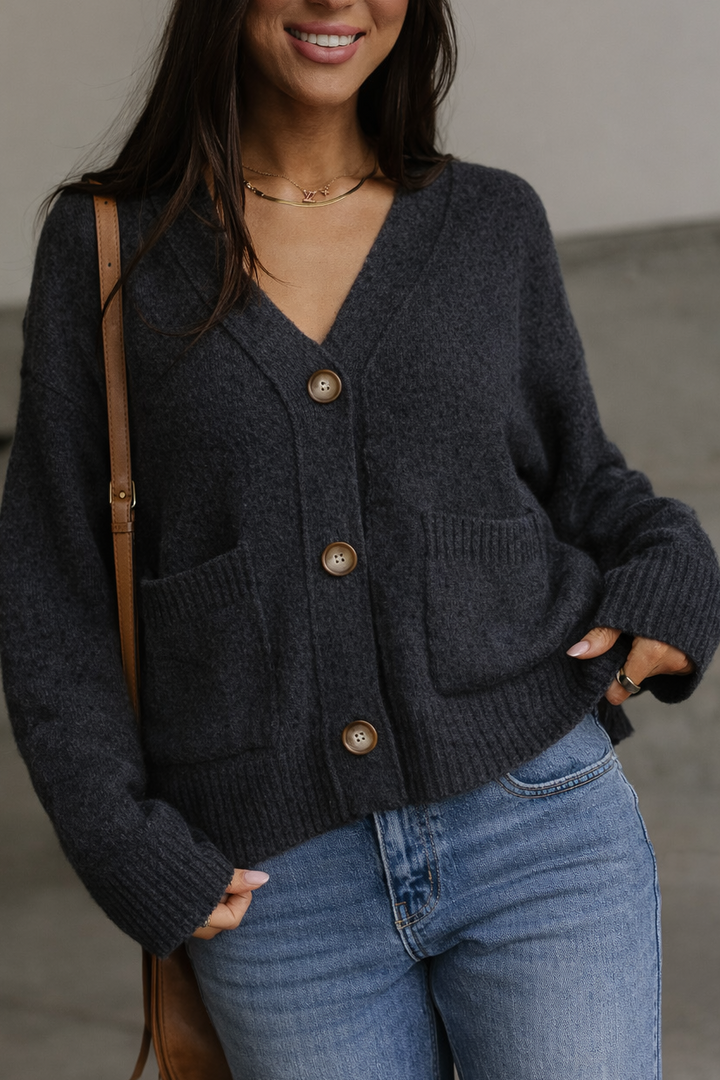Emily Cardigan - Charcoal