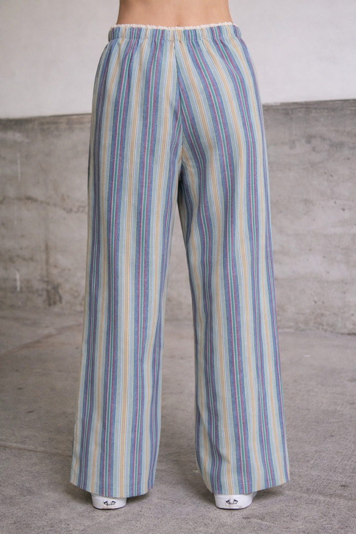 Corey Striped Pants - Blue