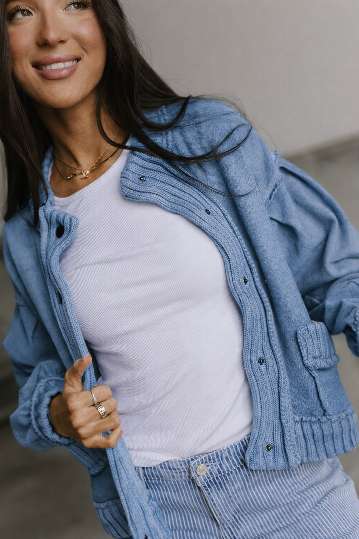 Dana Cardigan Jacket - Blue